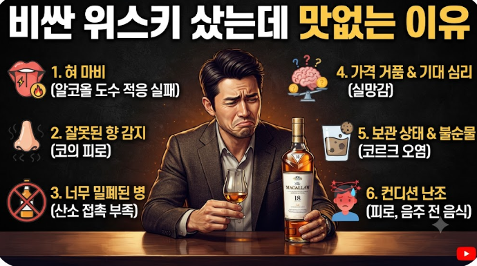 큰맘 먹고 산 비싼 위스키가 맛없는 진짜 이유 (에어링의 마법)