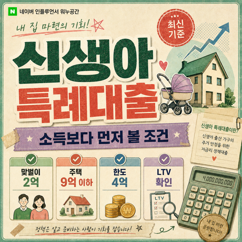 신생아 특례대출 조건, 소득보다 먼저 걸리는 기준은 따로 있다