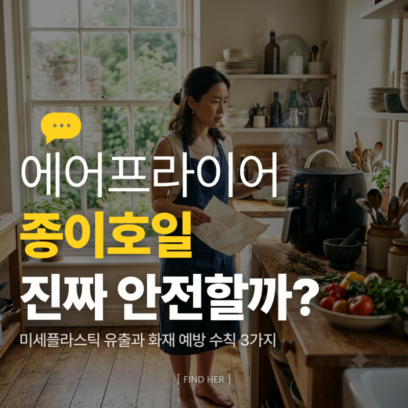 에어프라이어 종이호일, 발암물질 미세플라스틱 진짜 나올까? 안전한 대체재와 화재 예방 수....