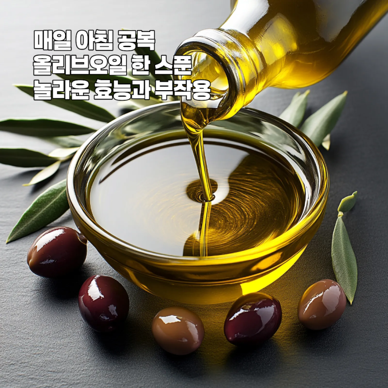 아침 공복 올리브오일 효능과 부작용, 제대로 골라 먹는 법
