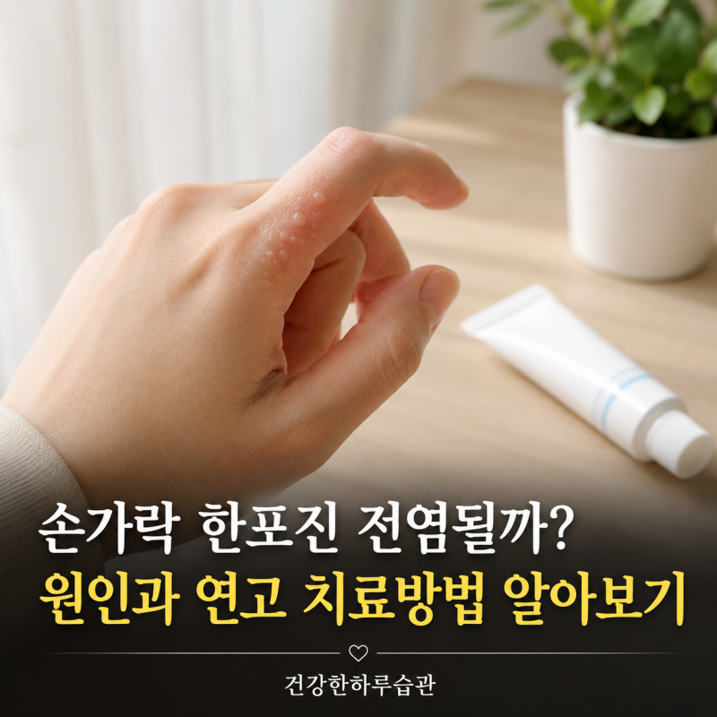 손가락 한포진 전염될까? 원인과 연고 치료방법 알아보기