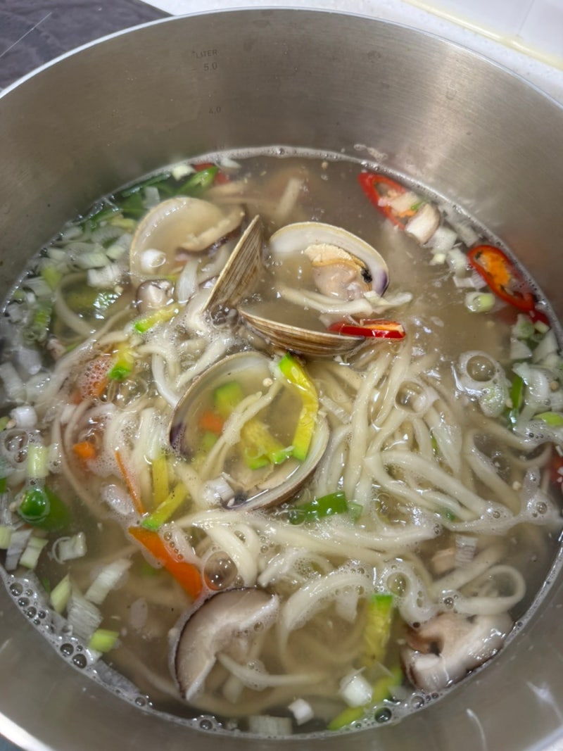 백합칼국수 만들기
