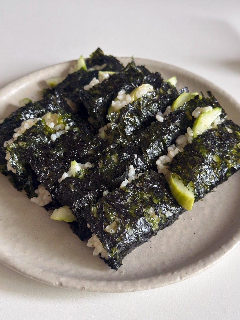 홍진경 오이김밥 레시피 조미김으로 간편하게 다이어트 김밥 만들기