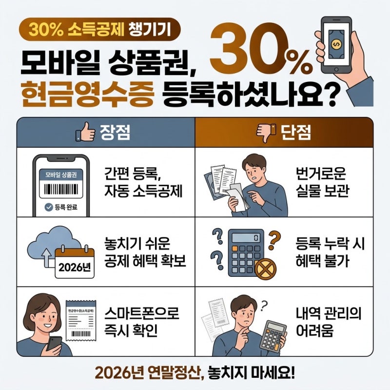 모바일 상품권 현금영수증 등록 연말정산 소득공제 챙기는 법, 의외로 놓치는 체크리스트