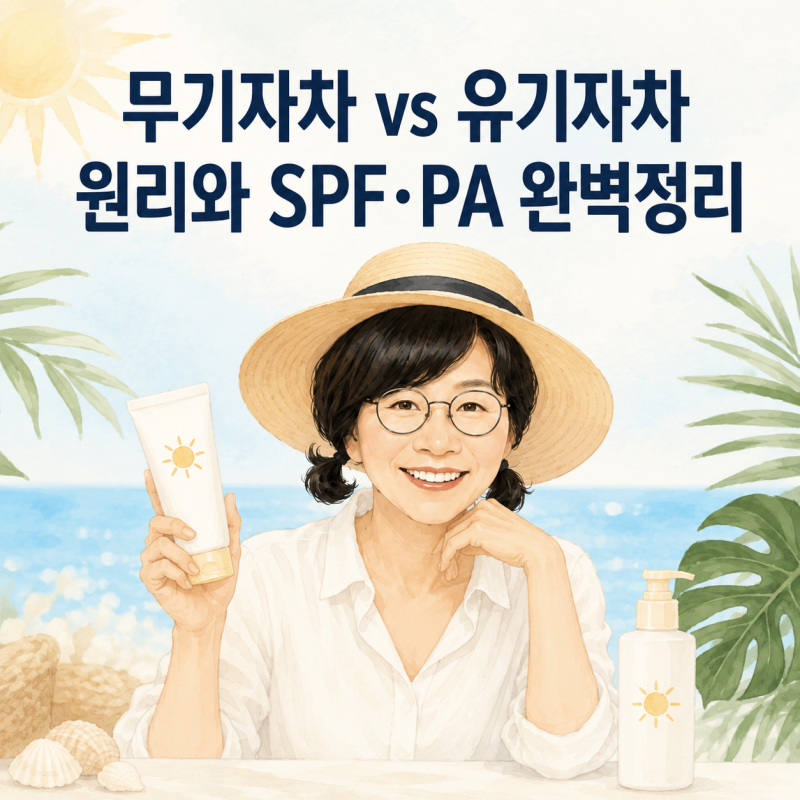자외선 차단제 원리 총정리｜무기자차·유기자차 차이, SPF·PA 뜻과 원리 비교하기