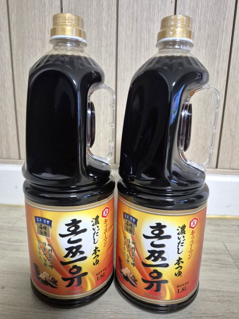 (간장) 기꼬만 혼쯔유 - 단짠단짠 간장♡ G마켓 내돈내산 후기, 1.8L×2개, 계란밥, 어묵탕, 우동....