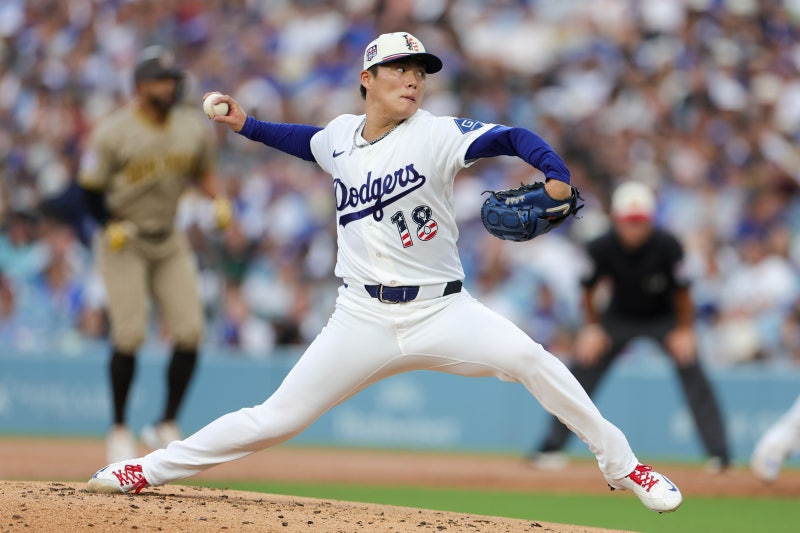 [오늘의 MLB] (7/5) '야마모토 7이닝 10K' 3연승 달린 다저스, 올스타전 5명 배출!