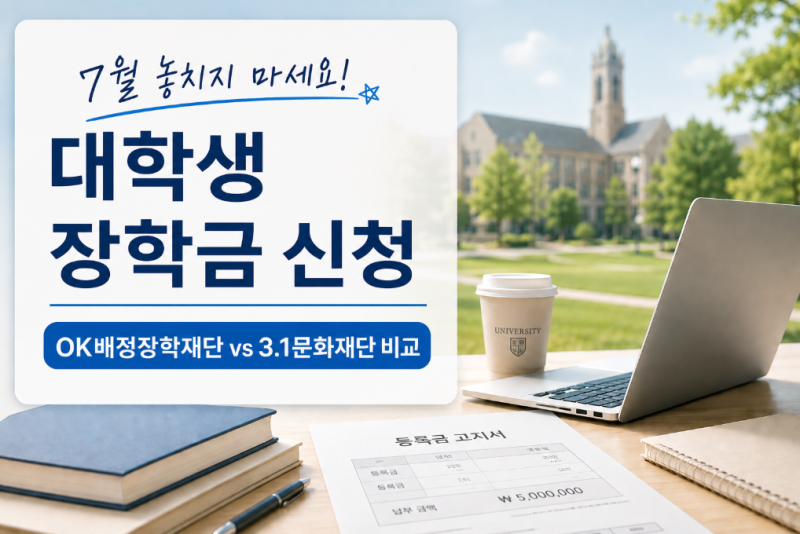 OK배정장학재단 vs 3.1문화재단 장학금 신청 총정리