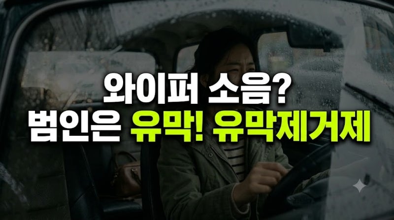 앞유리 와이퍼 소음 물끌림 자동차 와이퍼 문제가 아니라 이거일수도 유막제거제 추천
