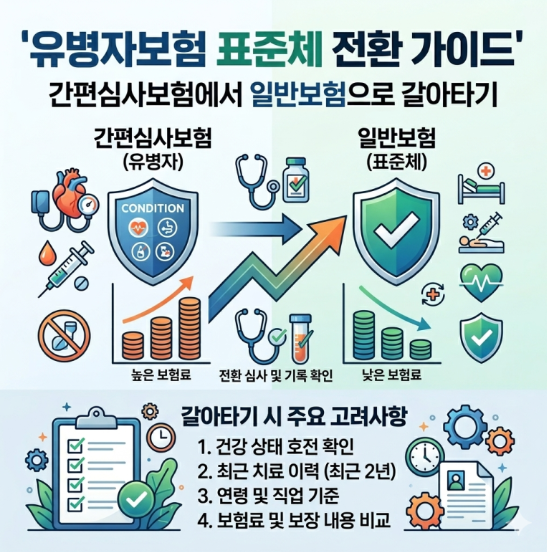 유병자보험 표준체 전환 가이드, 간편심사보험에서 일반보험으로 갈아타기 시 고려사항