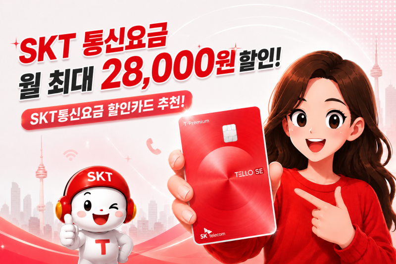 SKT 통신요금 할인! 롯데카드 TELLO SE 2026년 7월 프로모션 최대 28,000원 혜택