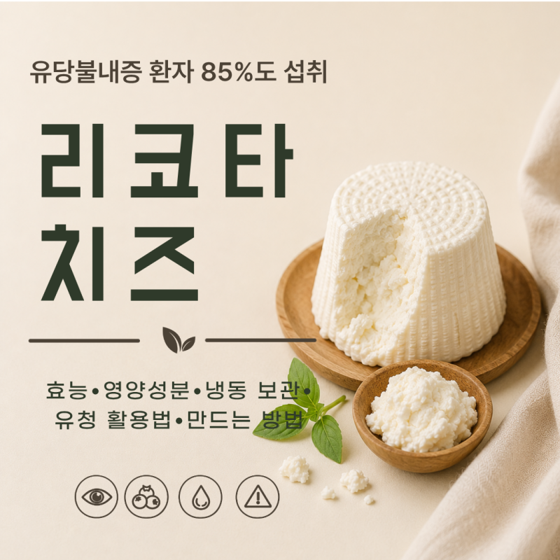 리코타 치즈 효능 6가지 영양성분 냉동 보관 유청 활용법 만드는 방법
