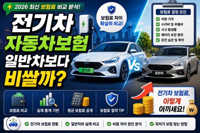 전기차 자동차보험 일반차보다 비쌀까?