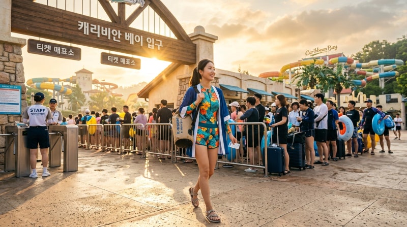 여름철 워터파크, 눈치게임 성공하는 입장 시간대