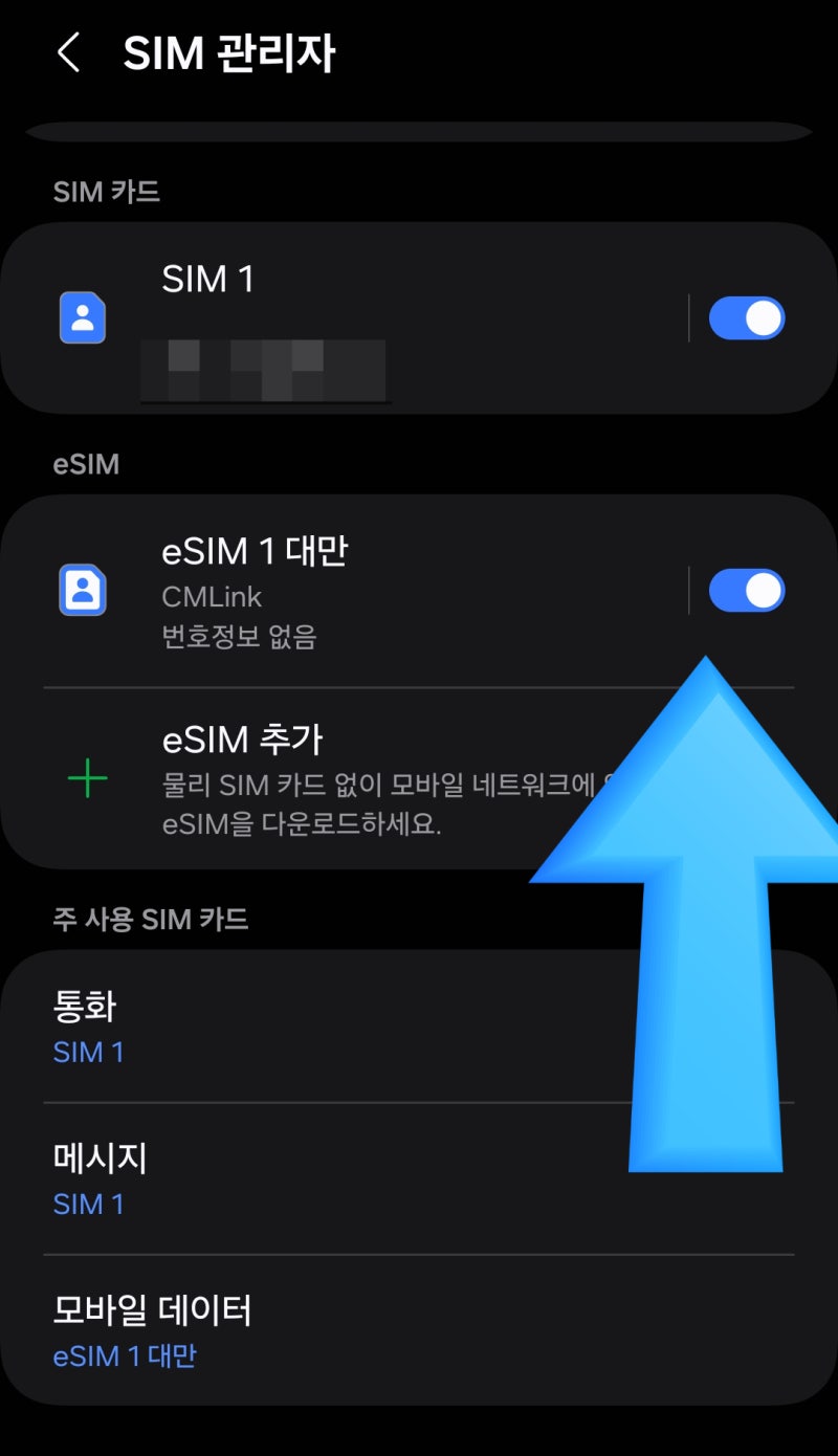 대만 여행 현지 로밍도깨비 이심 활성화 방법 데이터로밍 끄는 방법