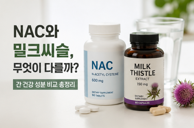 NAC와 밀크씨슬, 무엇이 다를까? 간 건강 성분 비교 총정리