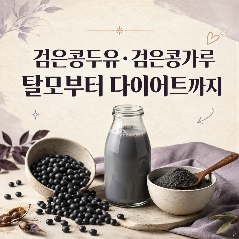 검은콩두유 검은콩가루 효능, 탈모 예방부터 다이어트까지