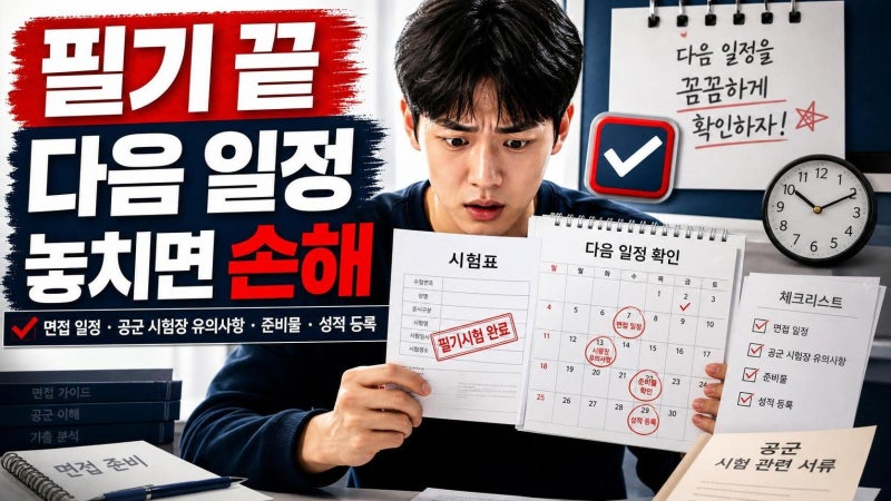 2026 군무원 시험 일정, 필기 후 면접까지 놓치면 안 되는 체크포인트