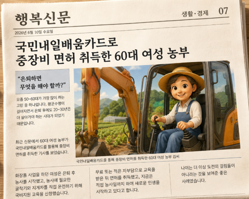 50~60대 국민내일배움카드 추천! 중장비·전기·소방 자격증으로 제2의 인생 시작하기