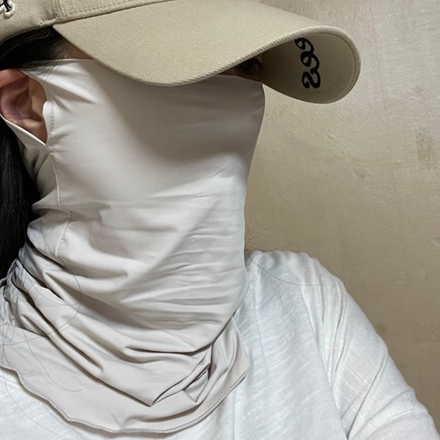 썬크림 귀찮을 때, 다이소 자외선 차단 마스크 (냉감 원단, UPF 50+ 뜻, 스포츠 스카프) 솔직 후....