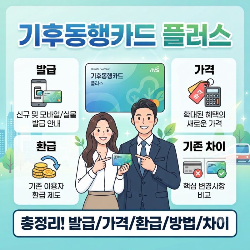 기후동행카드 플러스 카드 발급 방법, 구매, 신청 전 알아둘 K-패스 전환과 출시일 정리