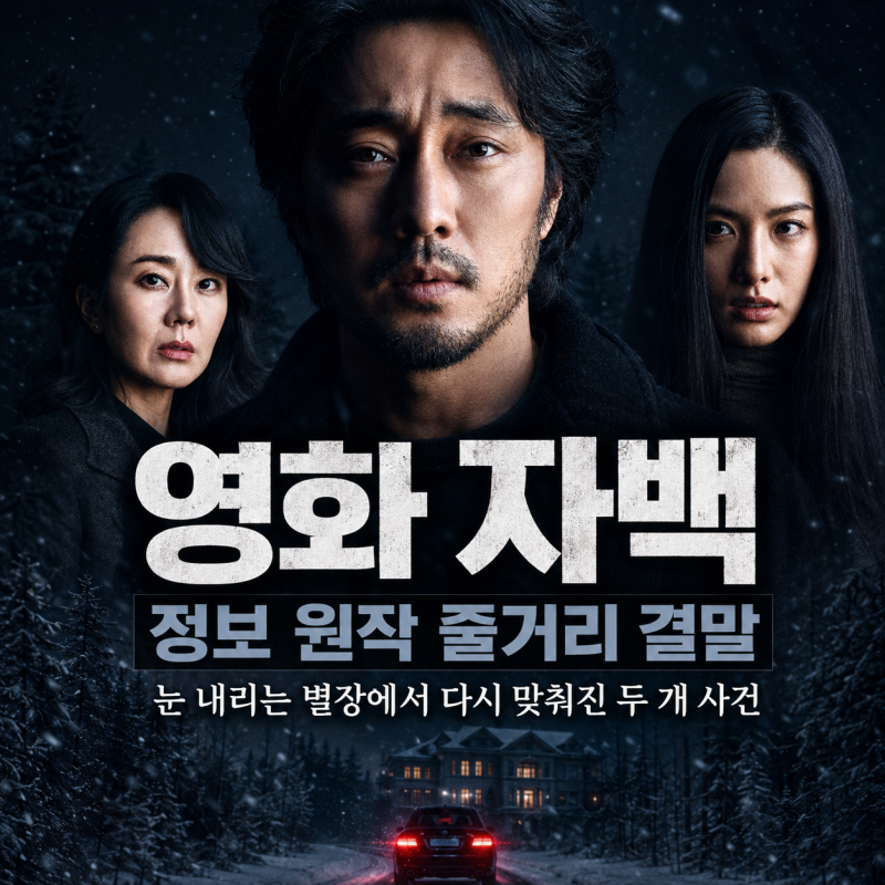영화 자백 정보 원작 줄거리 결말, 눈 내리는 별장에서 다시 맞춰진 두 개 사건