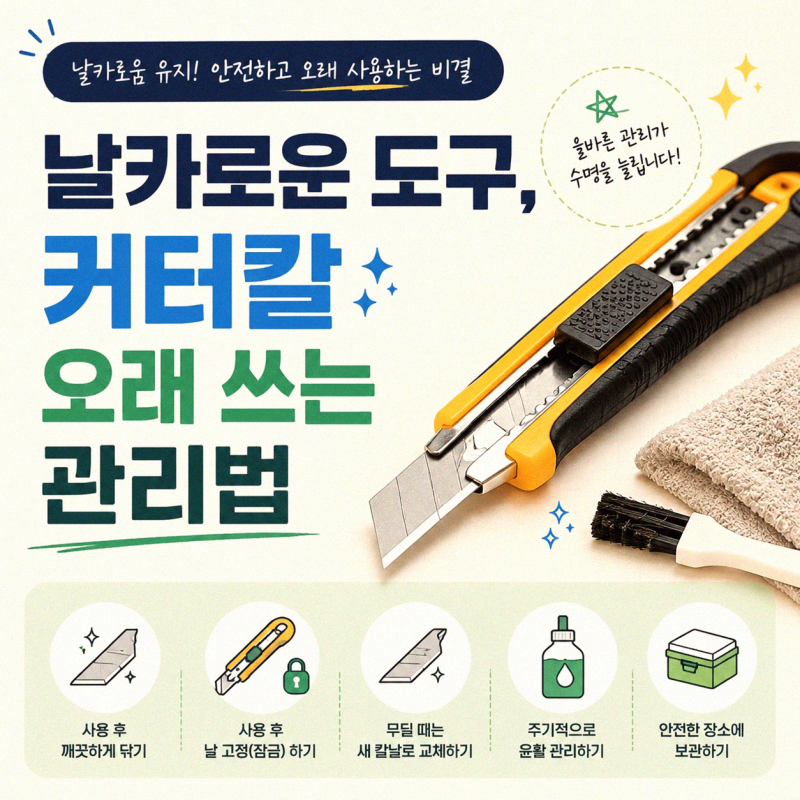 커터칼 관리하는 방법 반드시 알아두면 좋은