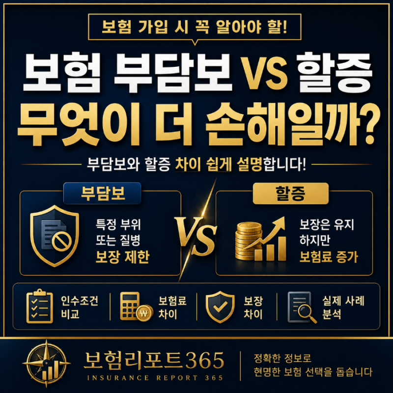 보험 부담보와 할증의 차이 | 뭐가 더 불리할까?