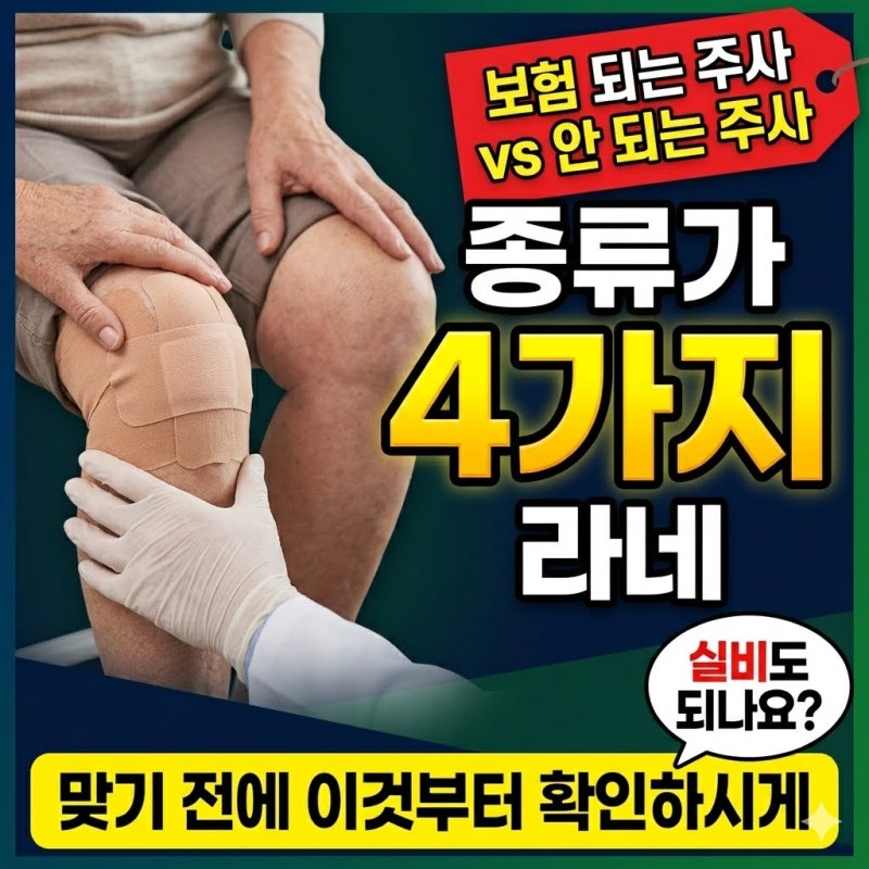 무릎연골주사, 종류부터 비용·보험·실비까지... 맞기 전에 꼭 알아두시게