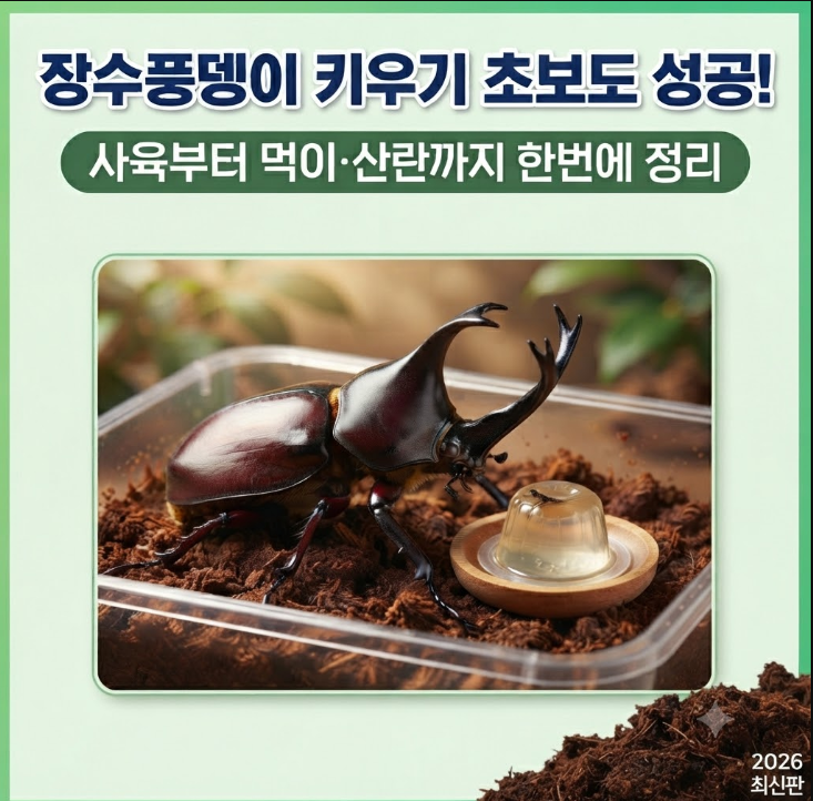 장수풍뎅이 키우기 초보도 성공! 사육부터 먹이, 산란까지 한 번에 정리