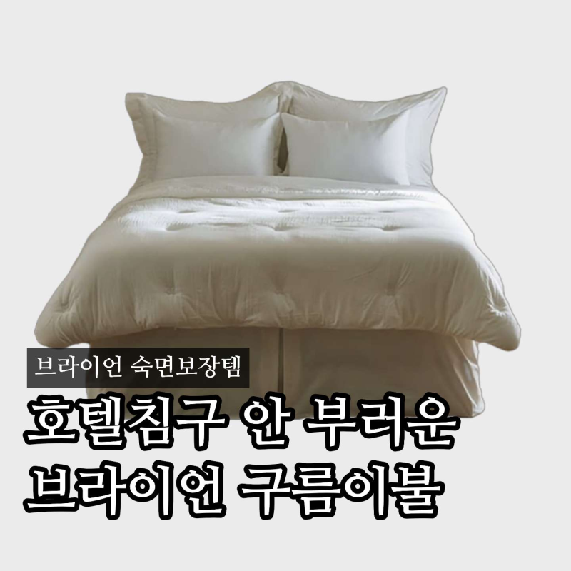 브라이언 구름이불 뭐길래? 동해 은혁도 탐낸 프렌치럭셔리 호텔침구