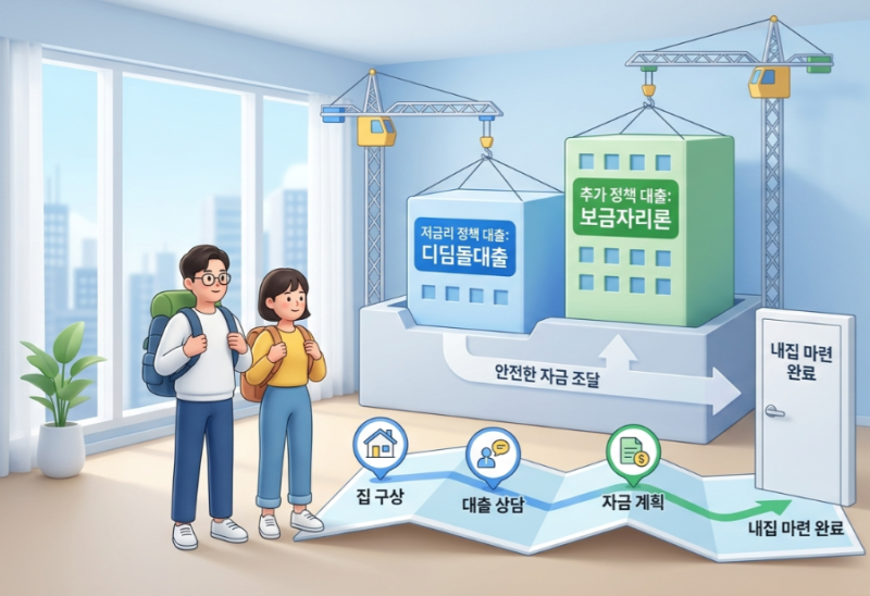 디딤돌대출 보금자리론 동시 이용 가능할까? 세 낀 매매 혼합대출 총정리