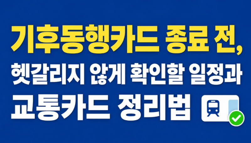 기후동행카드 30일권 종료 전 확인할 충전일과 이용 마감일