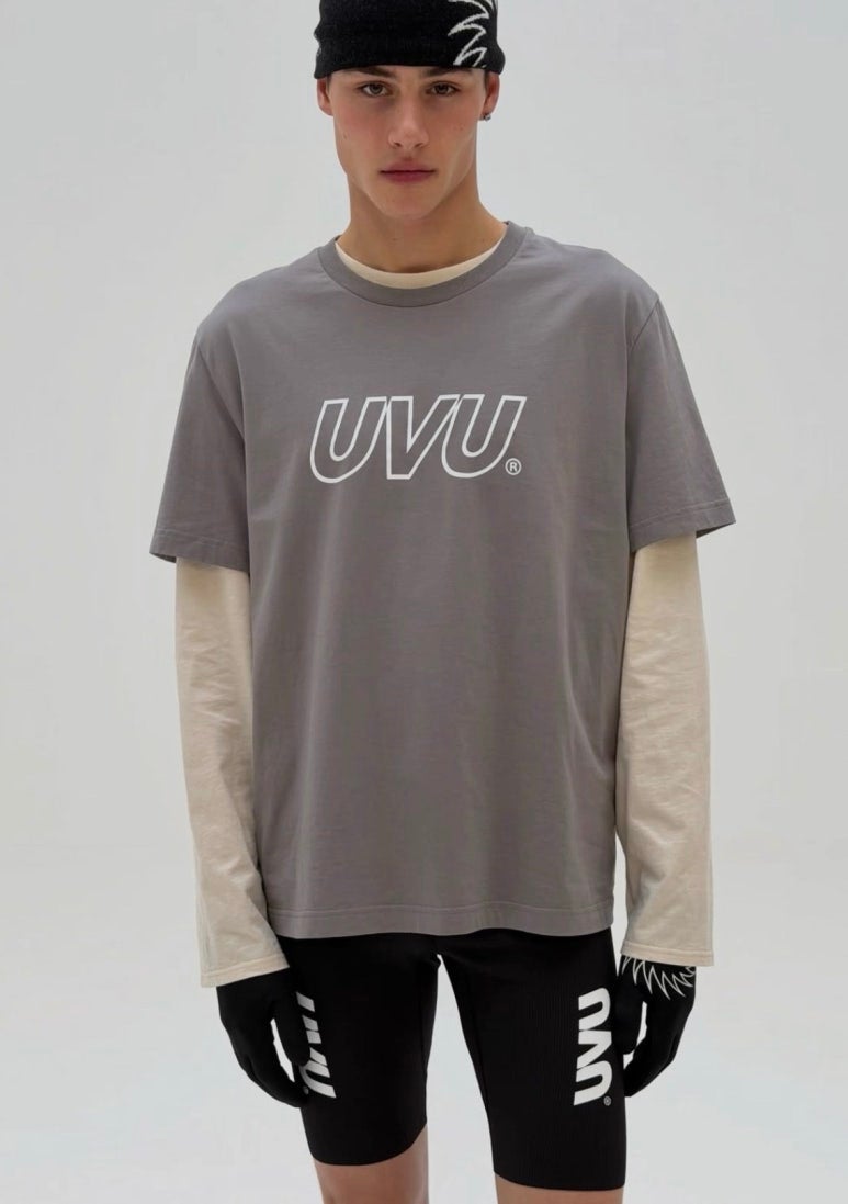 ⓆⒸ UVU 아웃라인 티셔츠 UVU Outline T-Shirt 러닝 런닝 반팔 티 RUNNING