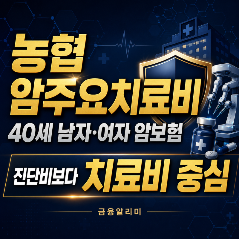 농협 암주요치료비 40세 남자 여자 암보험
