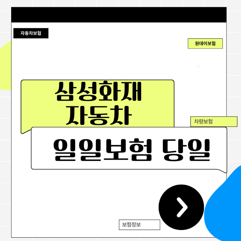 아침에 넣고 바로 출발? 삼성화재 자동차 일일보험 당일 효력 스케줄과 낭패 본 가입 실수
