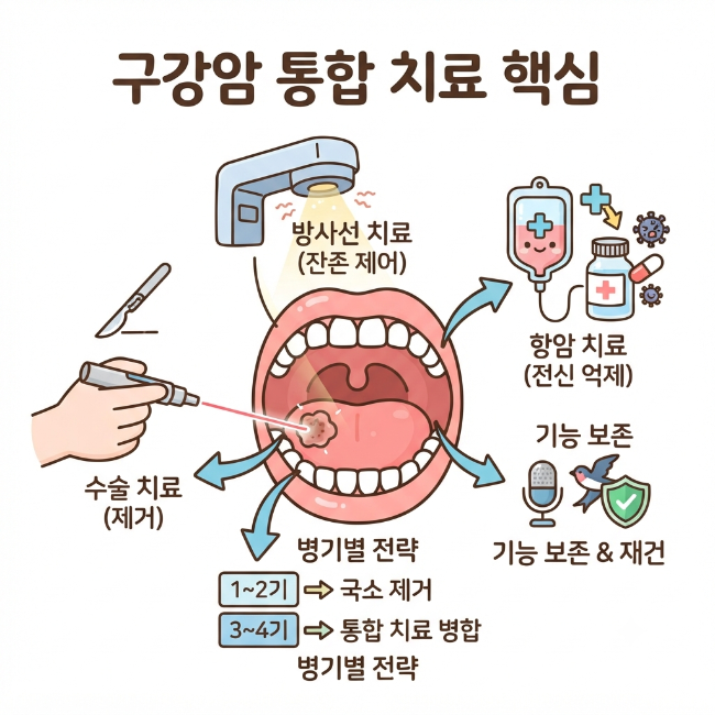 구강암 병기 총정리｜TNM 기준으로 보는 1기~4기 진행 구조와 예후 변화