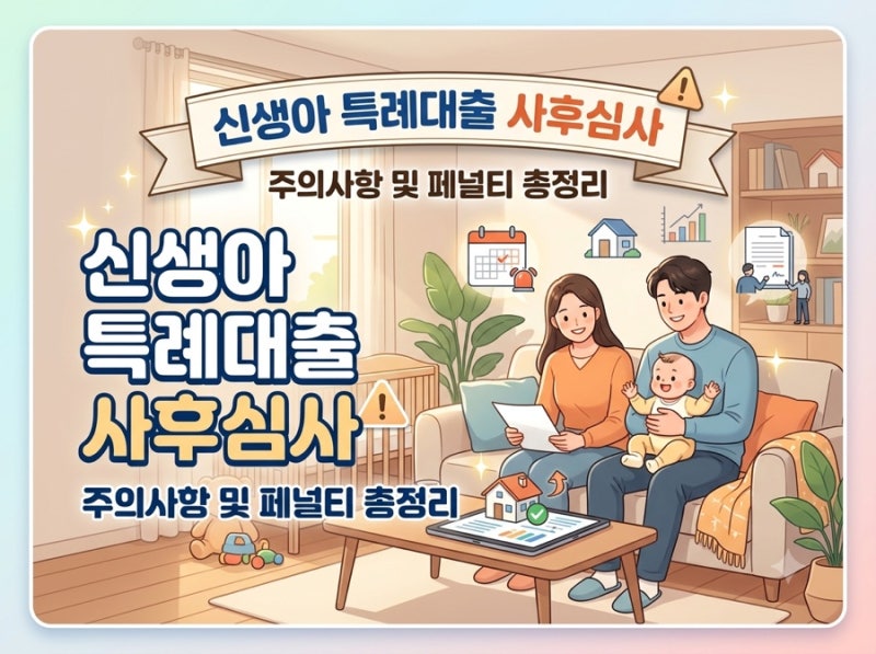 신생아 특례대출 총정리, 사후심사 페널티 주의사항! 1%대 금리 뒤에 숨은 리스크