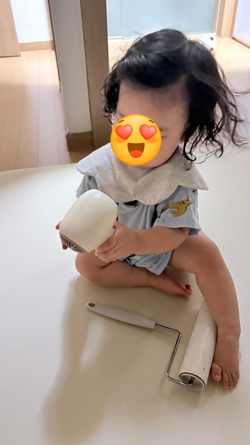 [육아꿀템] 아기가 좋아하는 조용하고 안전한 ‘에르제 무선 아기헤어드라이기’ 내돈내산 ....