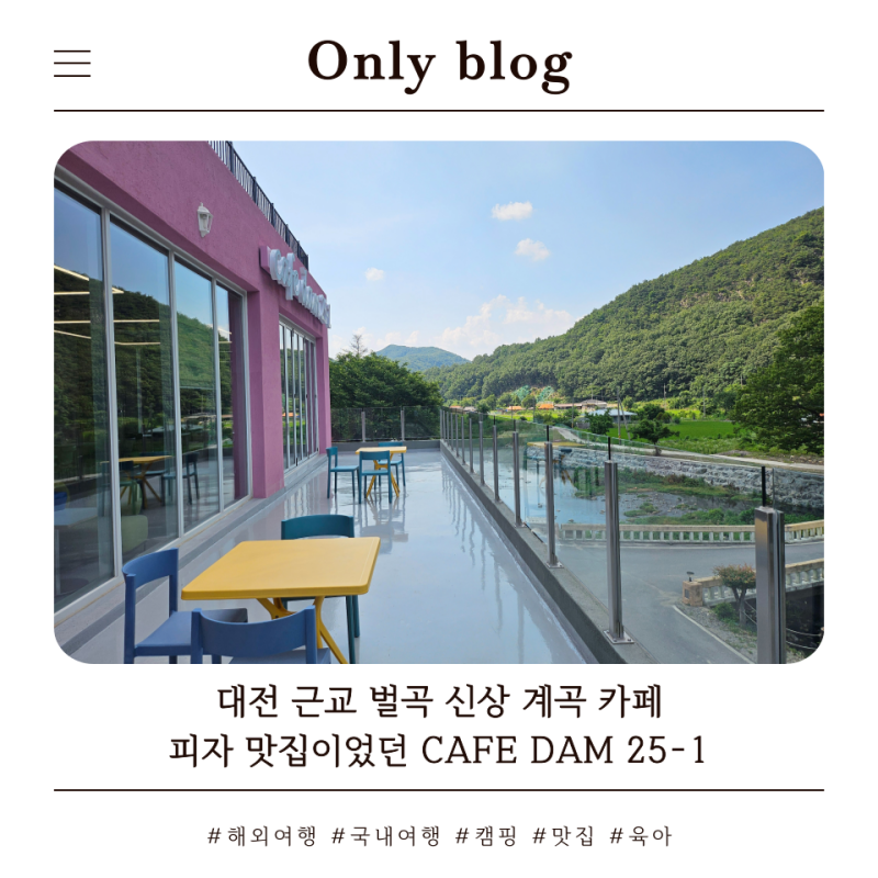 대전 근교 계곡 카페, 벌곡 CAFE DAM 25-1 피자 맛집 인정!