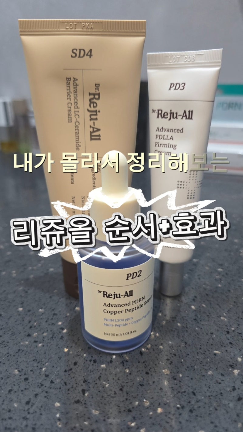리쥬올(Reju-All) 후기｜PDLLA 크림, 코퍼펩타이드 세럼, 세라마이드 크림 사용 순서 총정리
