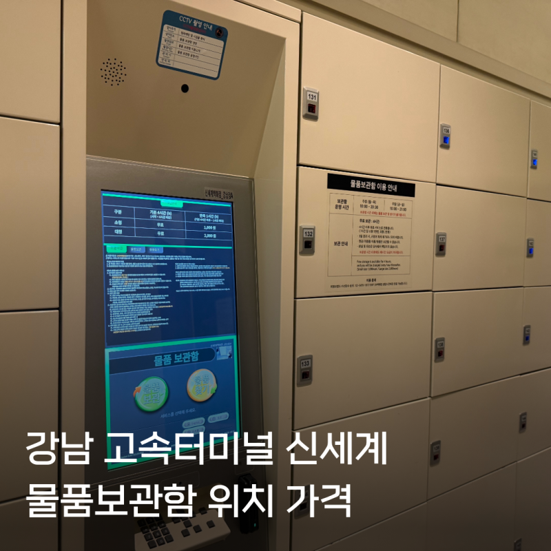 강남 신세계 고속터미널 짐 맡길 곳 찾는다면? 신세계 물품보관함 4시간 무료 후기