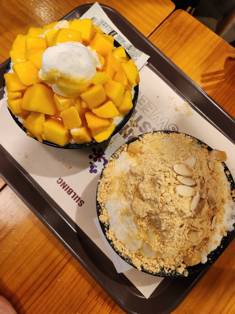 설빙 인기메뉴 애플망고치즈 인절미설빙 그리고 컵설빙 모바일 상품권 기프티콘 사용법