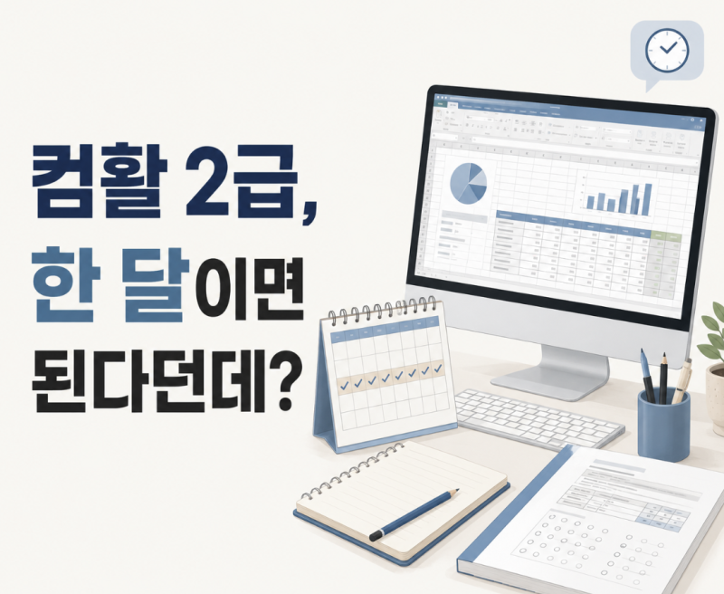컴활 2급 필기·실기 합격률·준비기간 핵심만 알려드립니다
