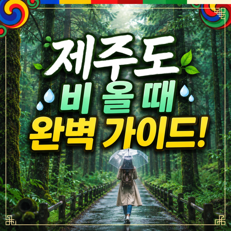 "비가 오면 오설록 말고 여기로!" 제주여행 장마철 200% 즐기는 감성 실내 코스 및 필수 준비물....