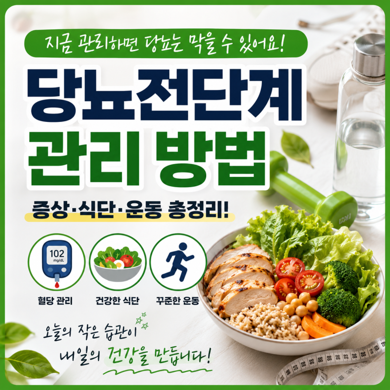 당뇨전단계 관리 혈당 낮추는 실천법 총정리 생활습관 운동 식단 예시