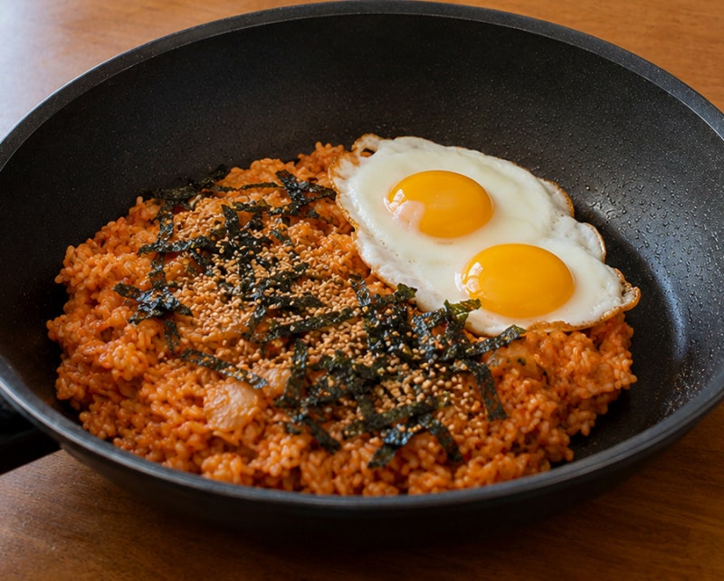 류수영 김치볶음밥, 스팸 없이도 이 맛이 나요?
