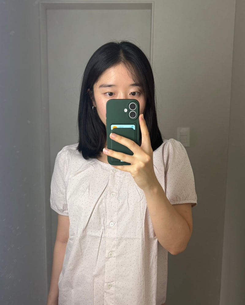 리리앤코 로네이즌 코튼 도트 핀턱 블라우스 | 통통녀블라우스 찾는다면 꼭 봐야 할 데일리....