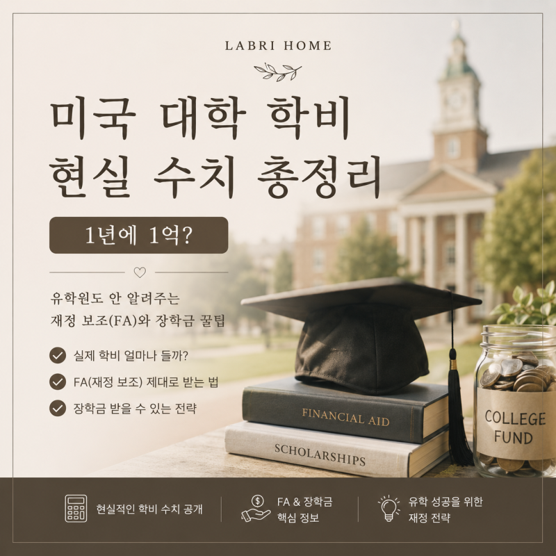 미국 대학 학비 현실 수치 총정리: 1년에 1억? 유학원도 안 알려주는 재정 보조(FA)와 장학금 ....