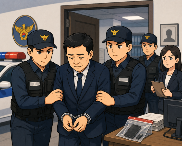 사회) 여고생 살인 <b>장윤기 수사팀장</b> 긴급<b>체포</b>, 증거인멸 혐의